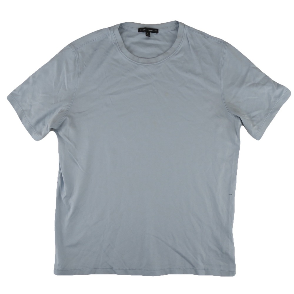 Robert Barakett Basic Pima Cotton T Shirt‎ Mens Large Light Blue